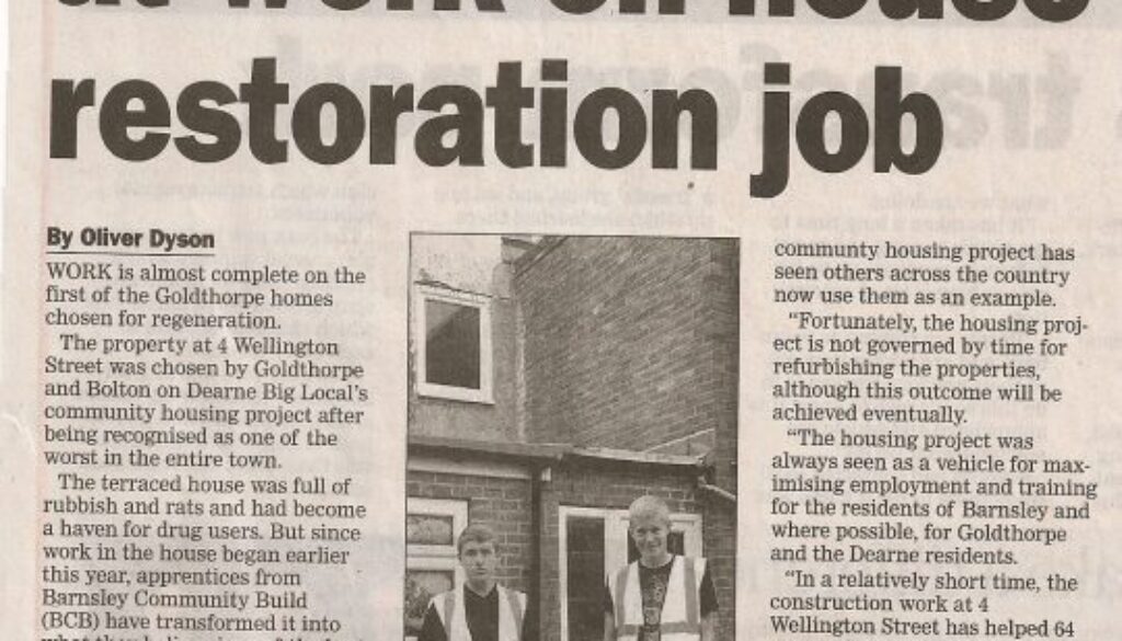 Dearne Community Housing - Newspaper Article